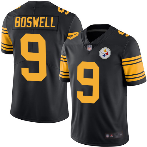 Youth Pittsburgh Steelers Football #9 Limited Black Chris Boswell Rush Vapor Untouchable Nike NFL Jersey->youth nfl jersey->Youth Jersey